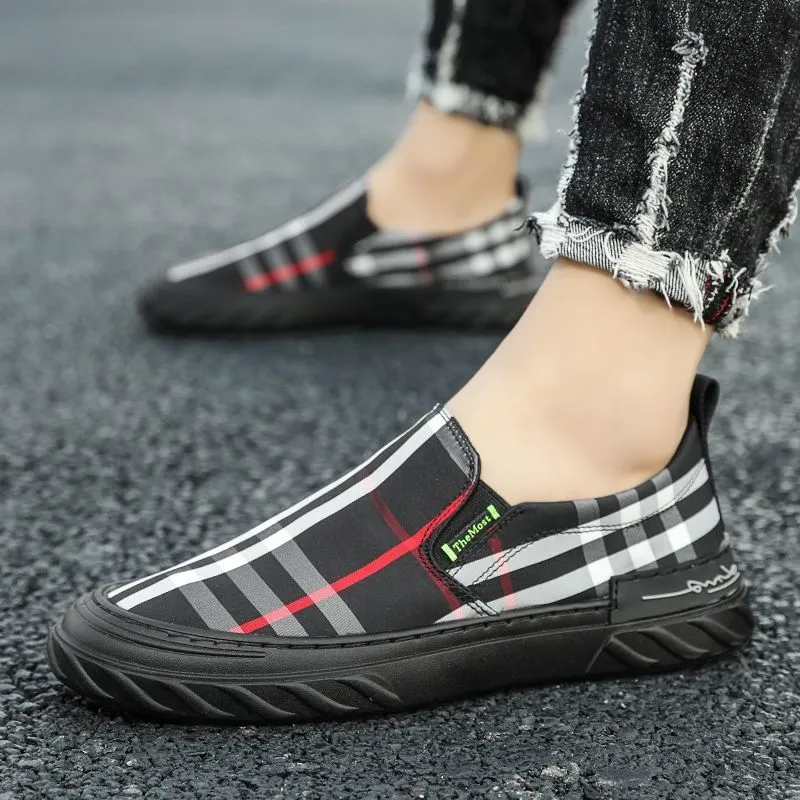 Tartan Family men's slip-on canvas shoes