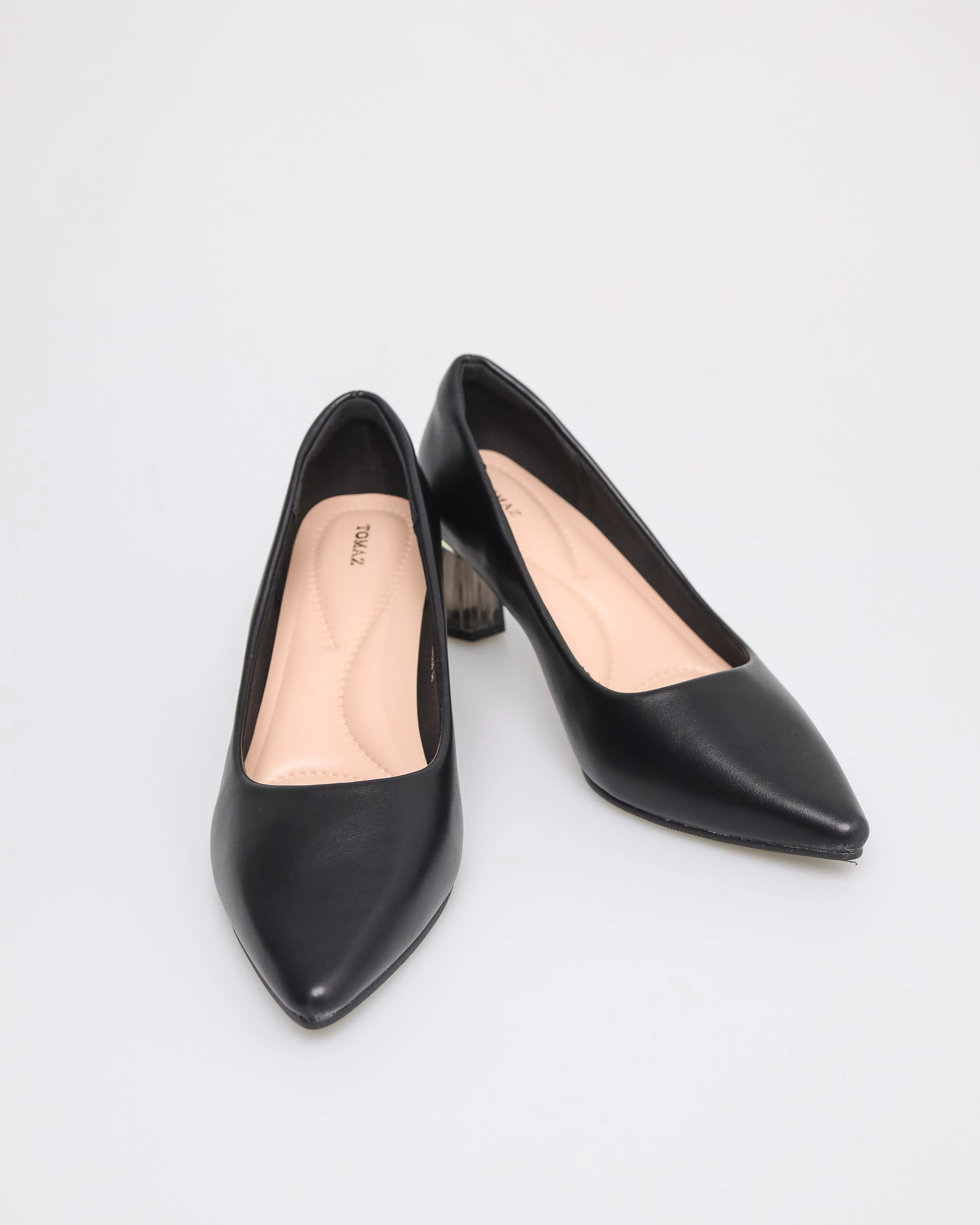 Tomaz NN235 Ladies Metallic Clear Heels