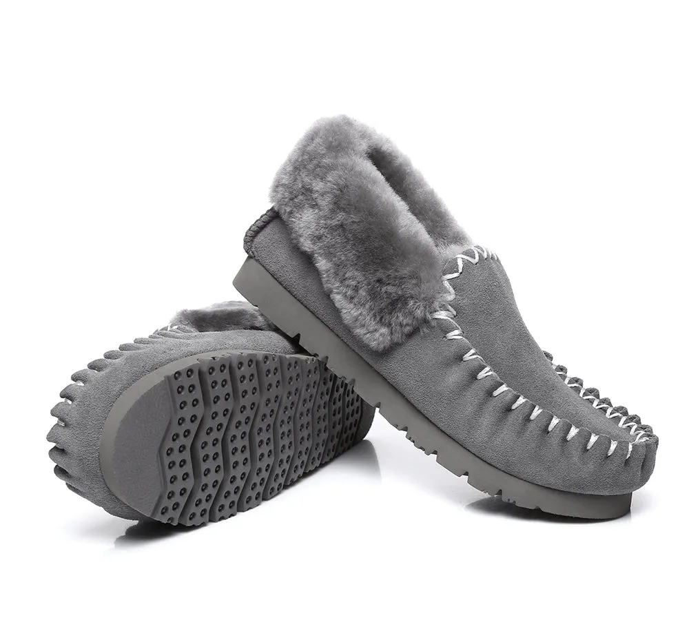UGG Kids Loafers Sheepskin Wool Ankle Slippers Popo Moccasins