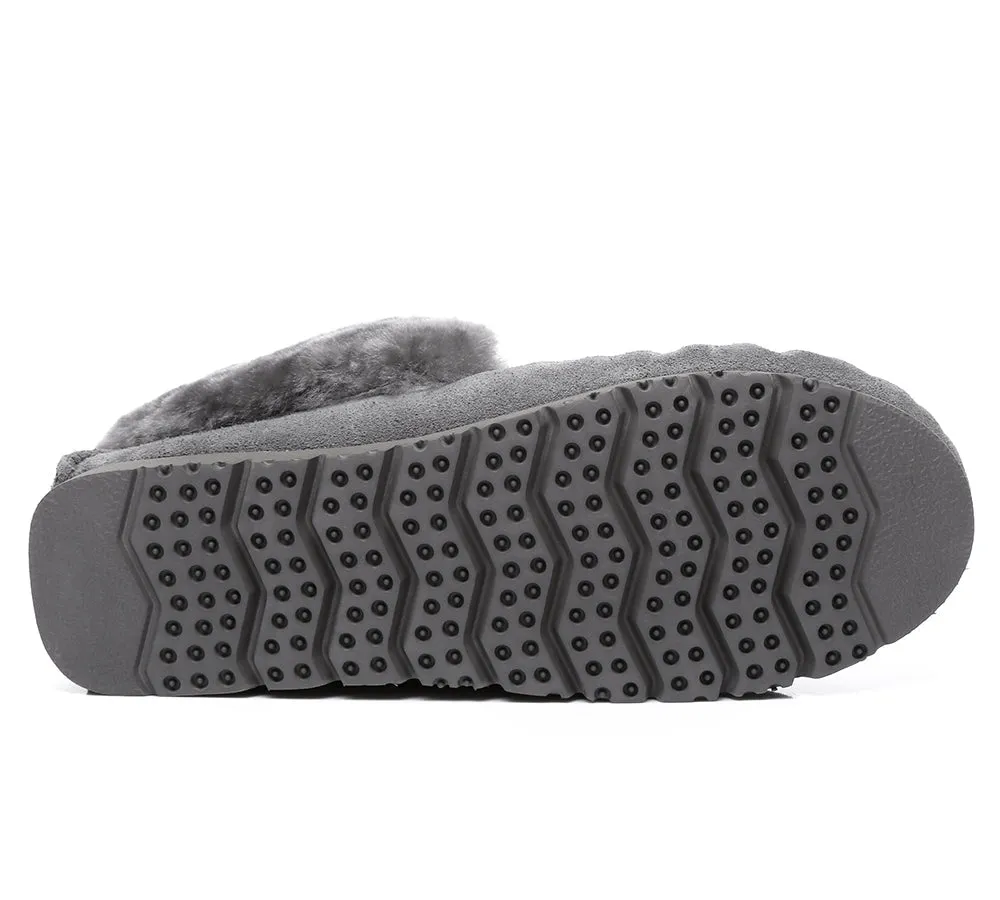 UGG Kids Loafers Sheepskin Wool Ankle Slippers Popo Moccasins