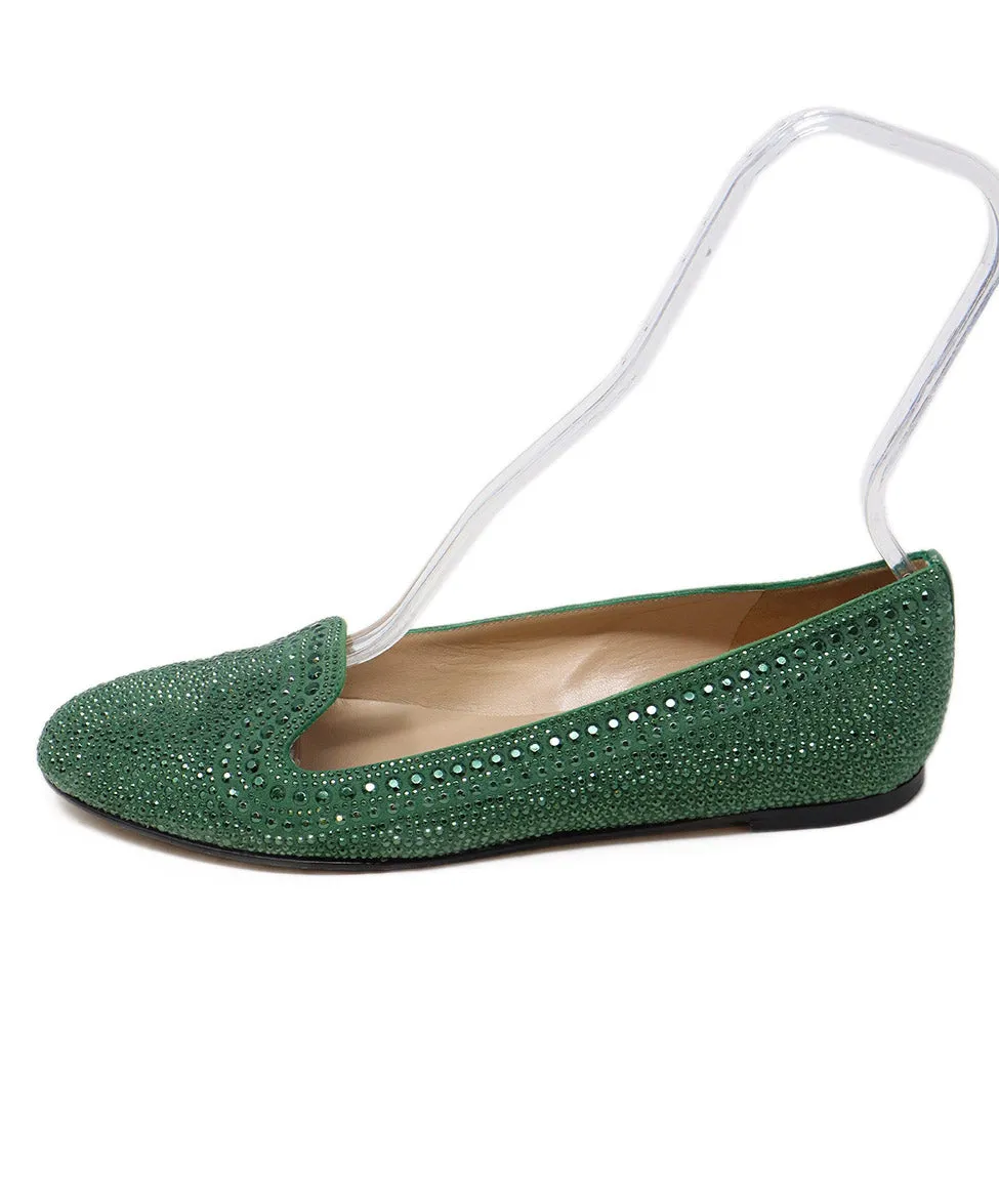 Valentino Green Studded Flats sz 10