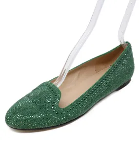 Valentino Green Studded Flats sz 10