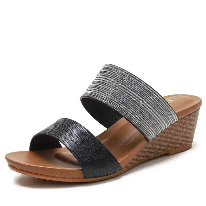 Vanccy new fashion wear thick soled high heels thick soled sandals