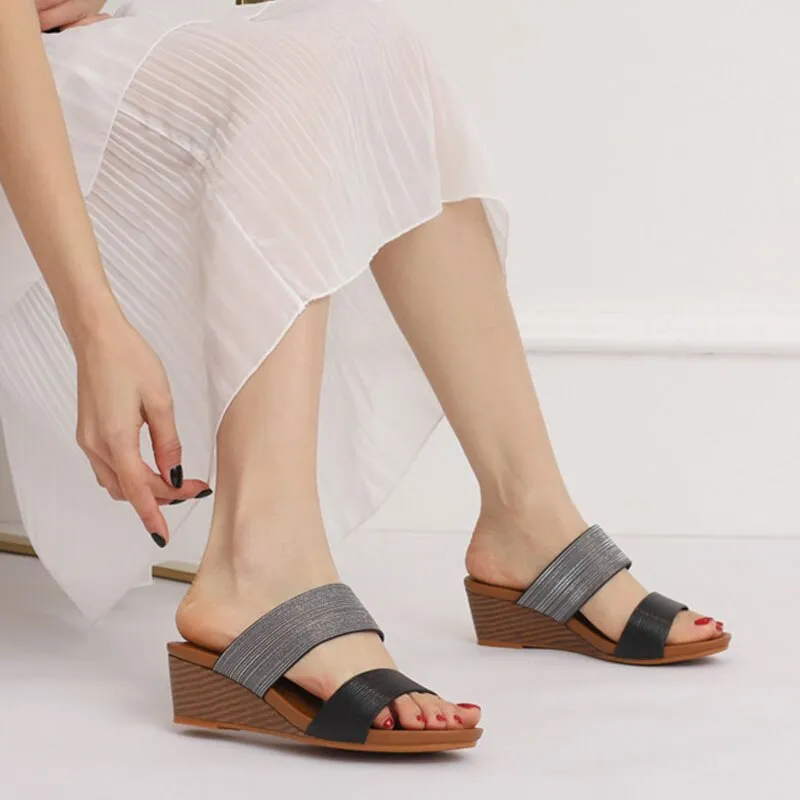 Vanccy new fashion wear thick soled high heels thick soled sandals