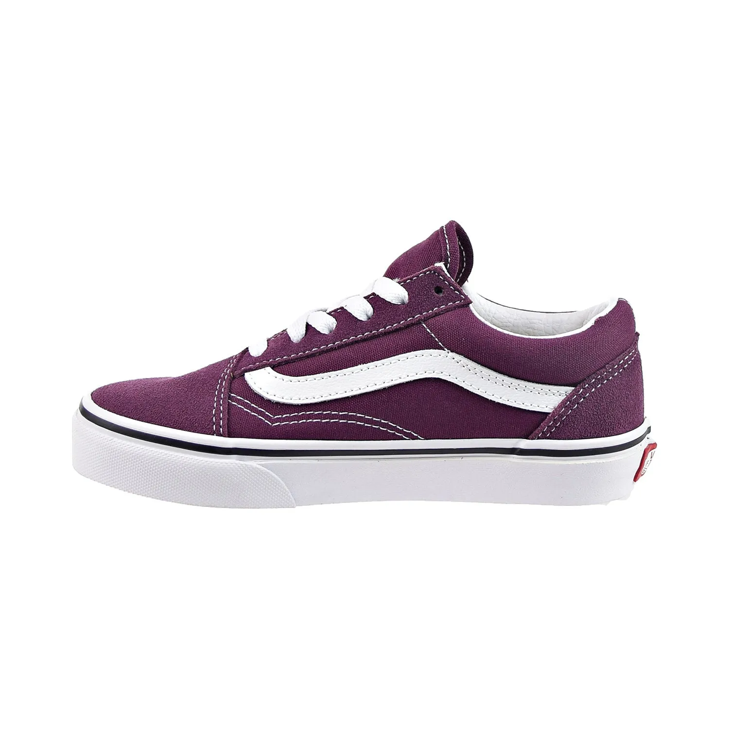 Vans Old Skool Kids' Shoes Grape Wine/True White