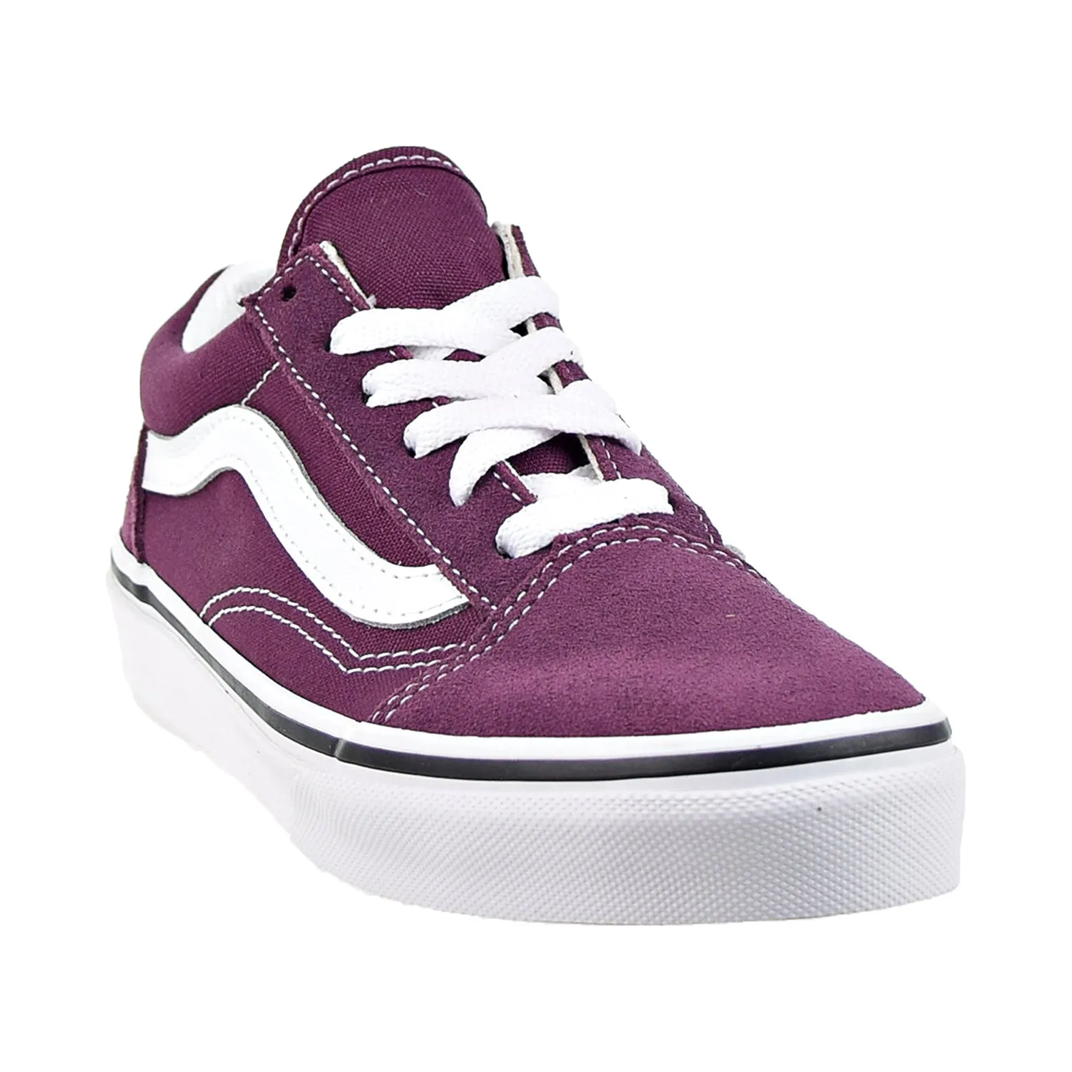 Vans Old Skool Kids' Shoes Grape Wine/True White