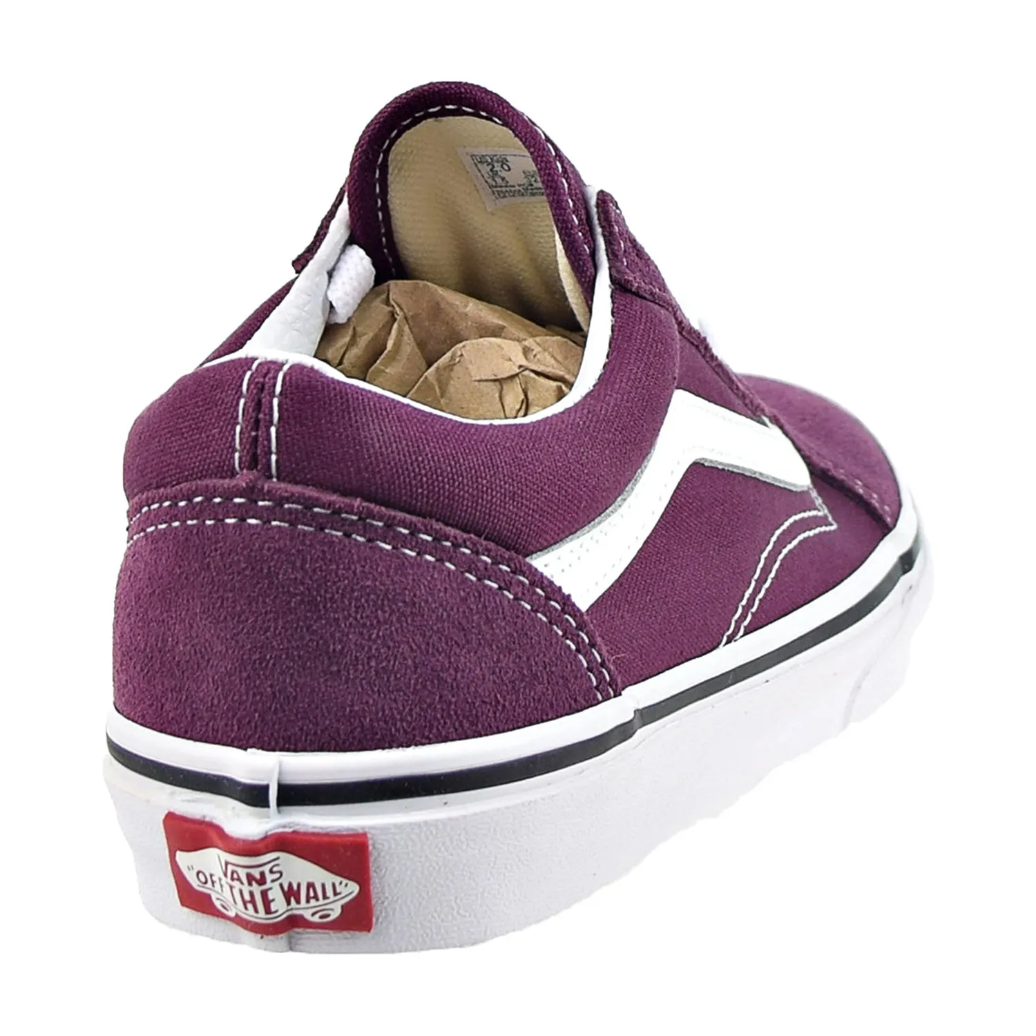 Vans Old Skool Kids' Shoes Grape Wine/True White