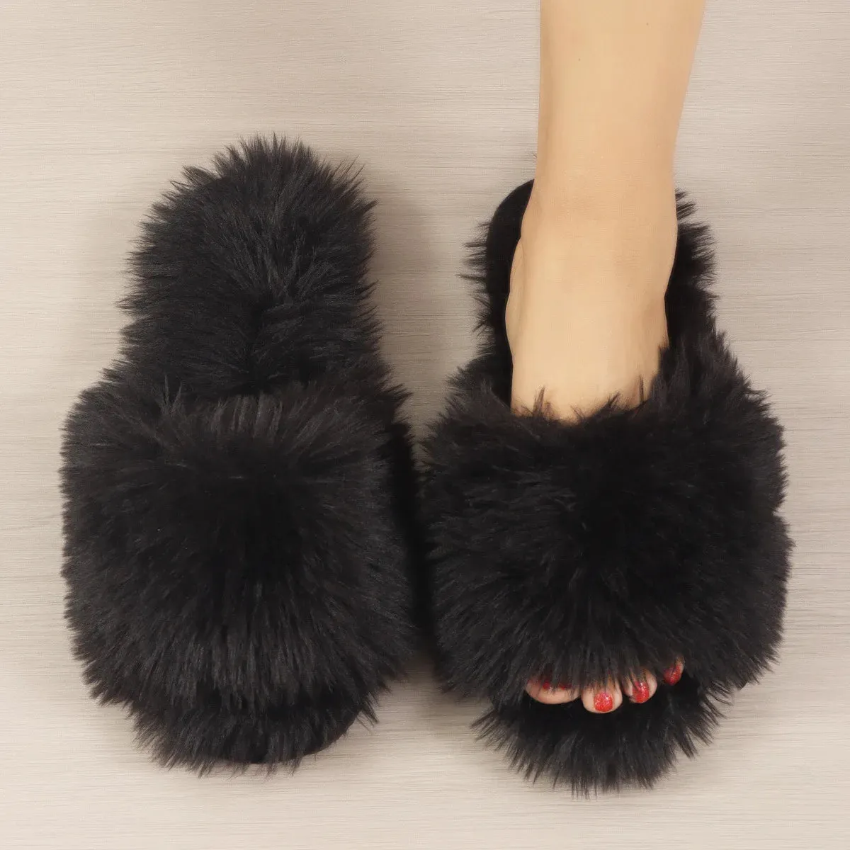 Women's Indoor Slippers Plush Anti-Slip Warm Fashion Sandals