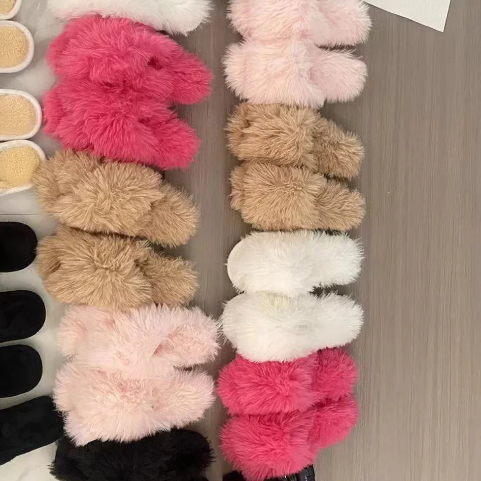 Women's Indoor Slippers Plush Anti-Slip Warm Fashion Sandals