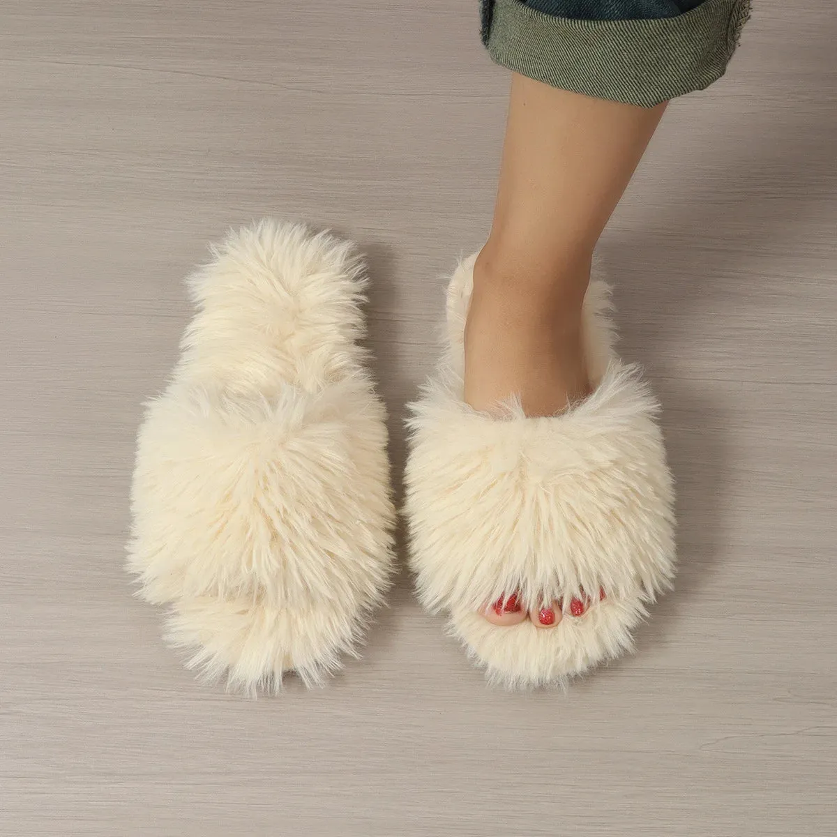 Women's Indoor Slippers Plush Anti-Slip Warm Fashion Sandals